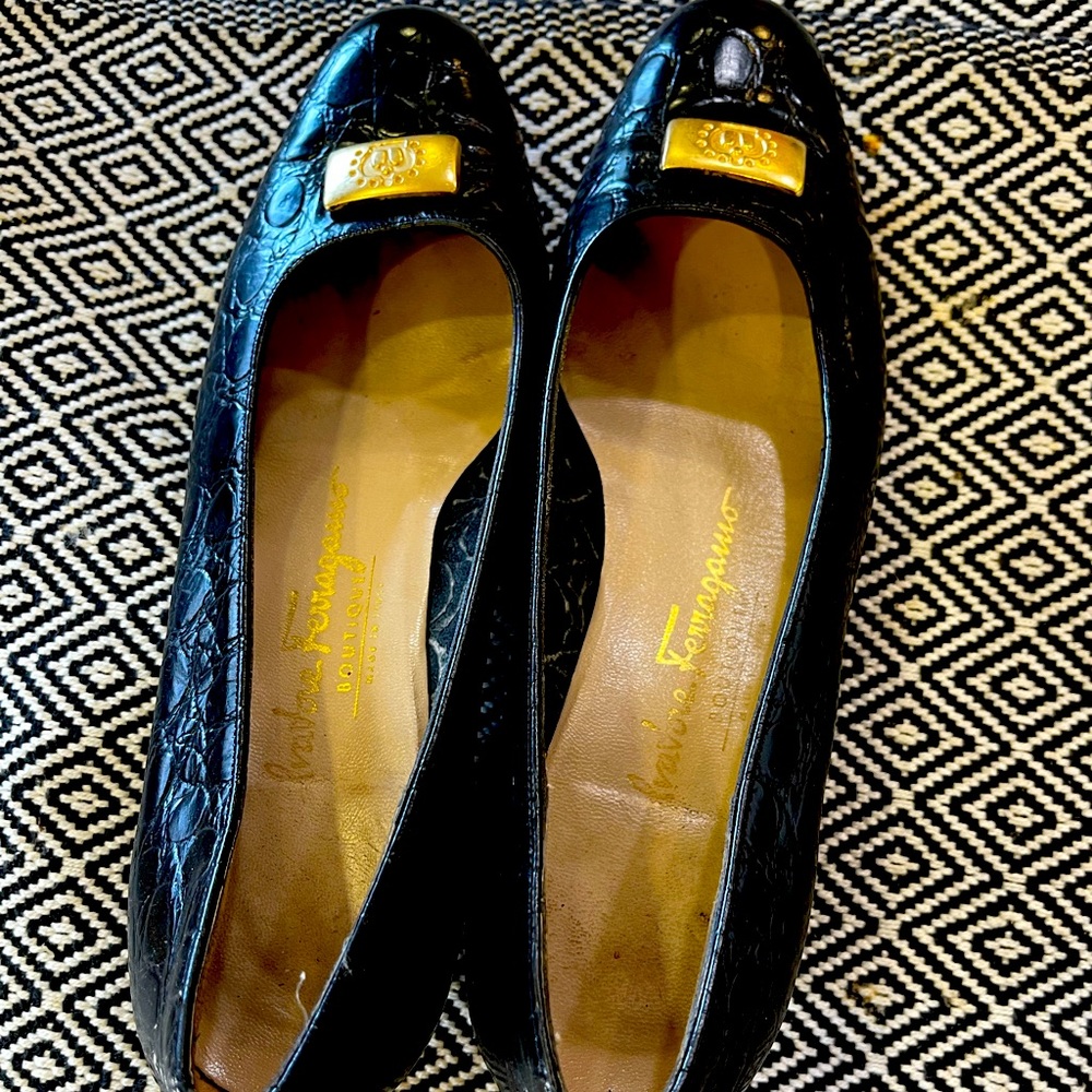 Salvatore Ferragamo Croc Embossed